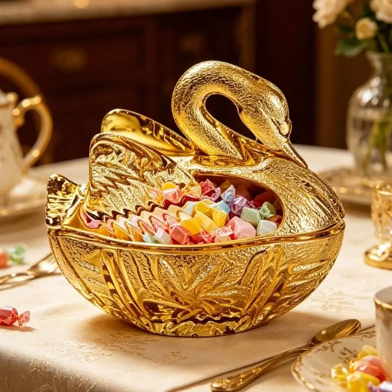 Decorative Glass Jar with Lid for Candy and Small Item Display 55KF