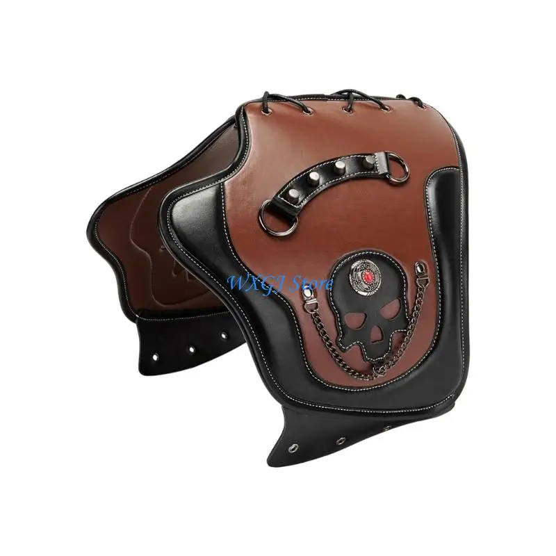 37JE Stylish PU Leather Motorcycle Heat Protector Universal Engine Cover Deflector For Various Bikes