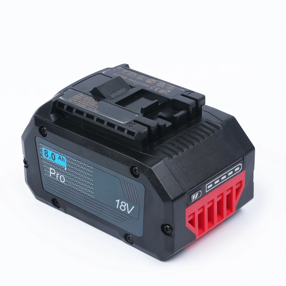 To New 18V 8.0Ah Lithium-Ion Battery Pack for GBA18V80 Akku for Bosch 18 Volt MAX Cordless Power Tool Drills, Free Shipping