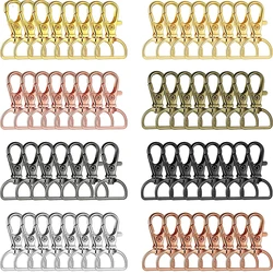 10Pcs Swivel Clasps Snap Hooks D Rings Lanyard Snap Hooks Keychain Clip Hook Metal Lobster Claw Clasp for Keychain Making Purse