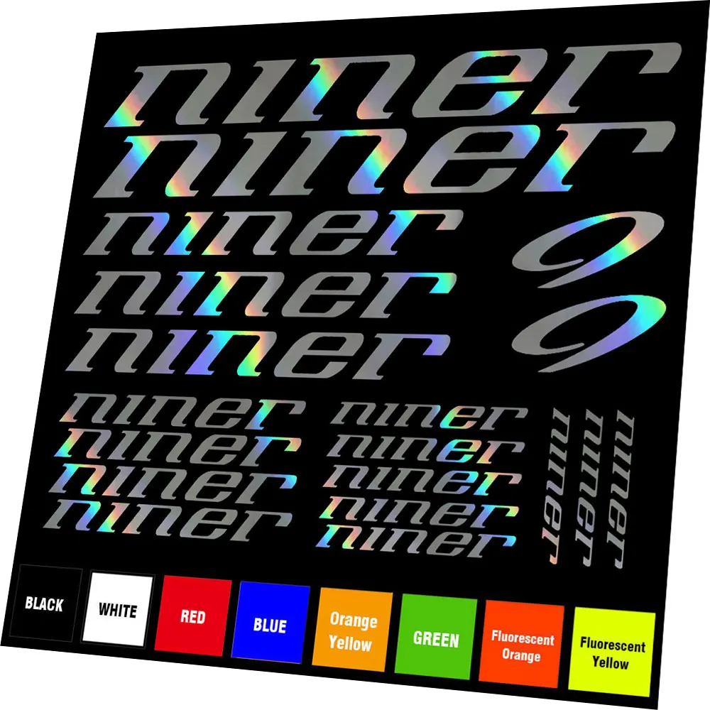 For Niner Mountain Bike Frame Decals Stickers Graphic Adhesive Set Vinyl / Available in all Colours