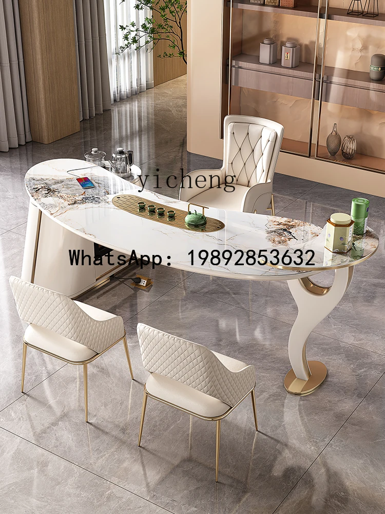 

X Tea Table casual Modern Office white Reception Tea Table and Chair Combination