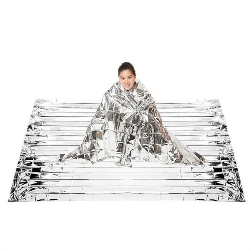 1/2/5/10PCS Emergency Blanket Outdoor Survive First Aid Military Rescue Kit Windproof Waterproof Foil Thermal Blanket Camping