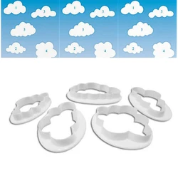 5PCS/Set Cloud Shape Cookie Cutter Made 3D Printed Fondant For Cake Decorating Tools Cookie Cutter Biscuit Mold Baking Mould