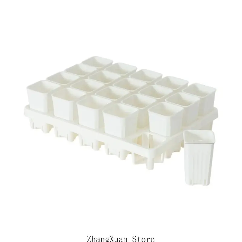 8/12/20 Cell Home gardening tray set with square pots and drainage support 3XUF
