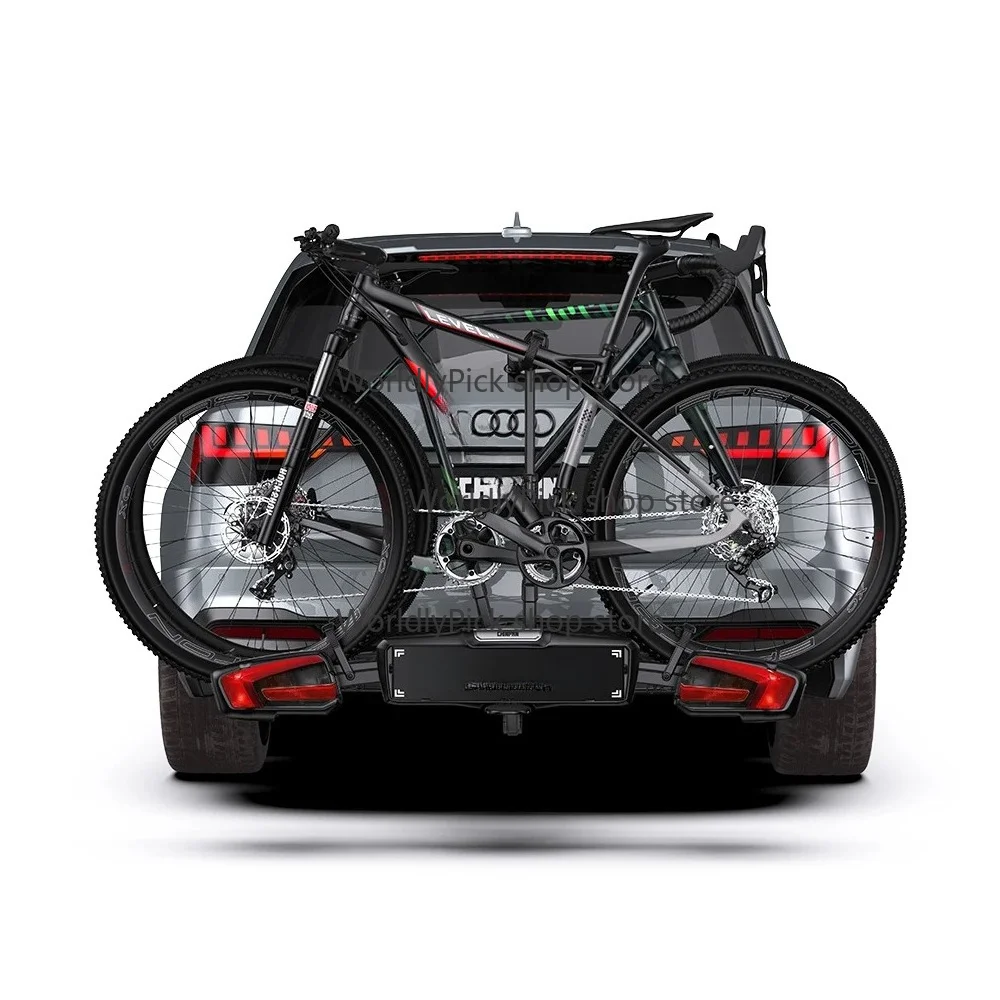 Foldable Tilting Hitch Mount E-Bike Rack Carrier 3 Bikes Up To 60kg  Each for Standard,  Tire, Electric Bicycle