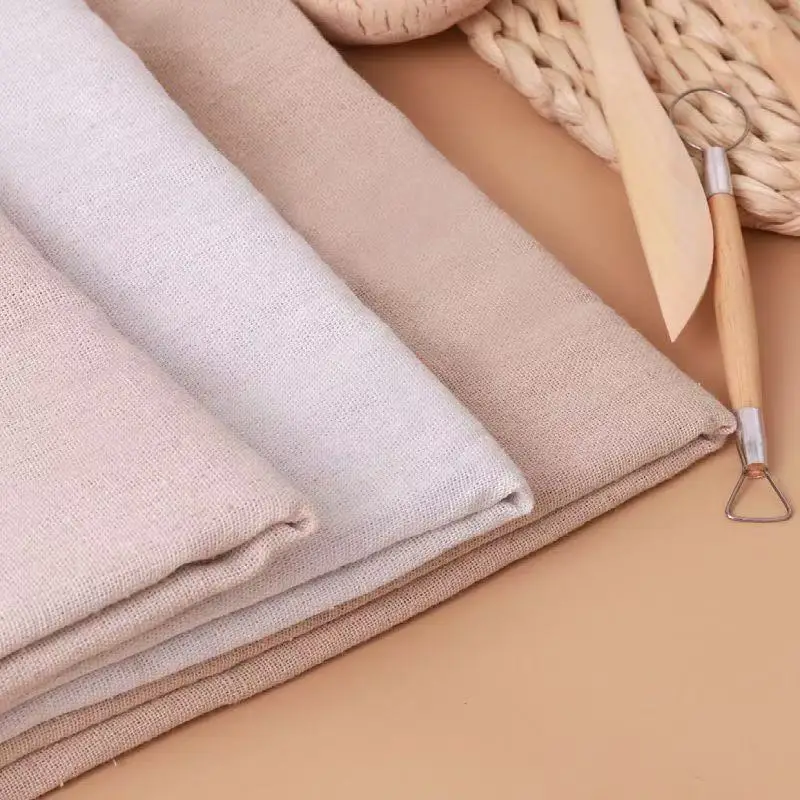 Pottery Linen Cloth - Clay Sculpture DIY Tablecloth, Water-Absorbent Pad, Classroom Texture Making Cloth, Anti Stick & Cracking