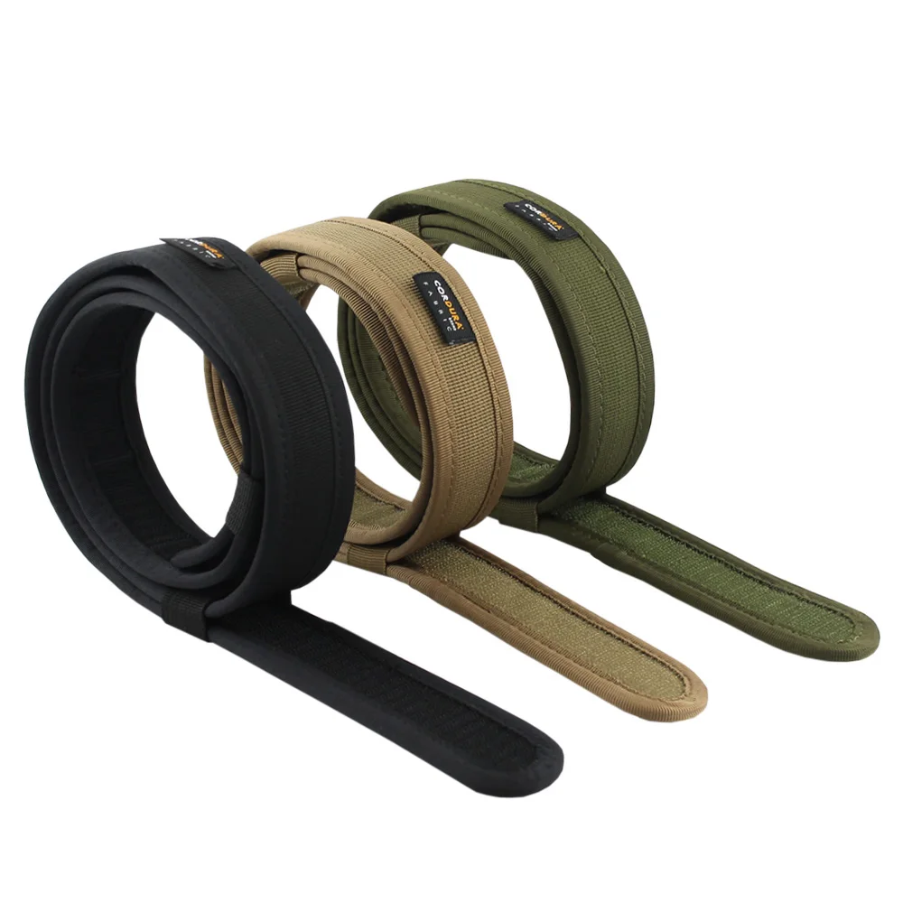 Tactical 1.5inch Inner Duty Belt Men Hunting Combat Belt Adjustable Hook & Loop Outdoor Airsoft Hunting Waist Nylon Belt