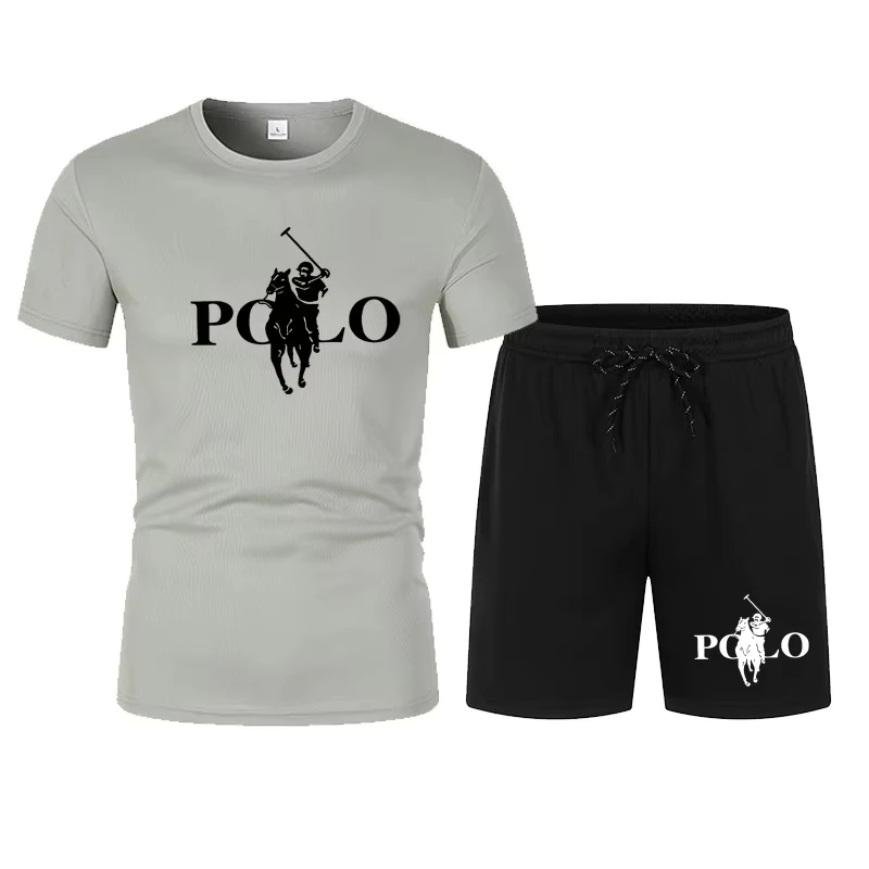 2026 Summer Fashion Trend Leisure Sports Set Mesh High Street Men's Set T-shir view 3