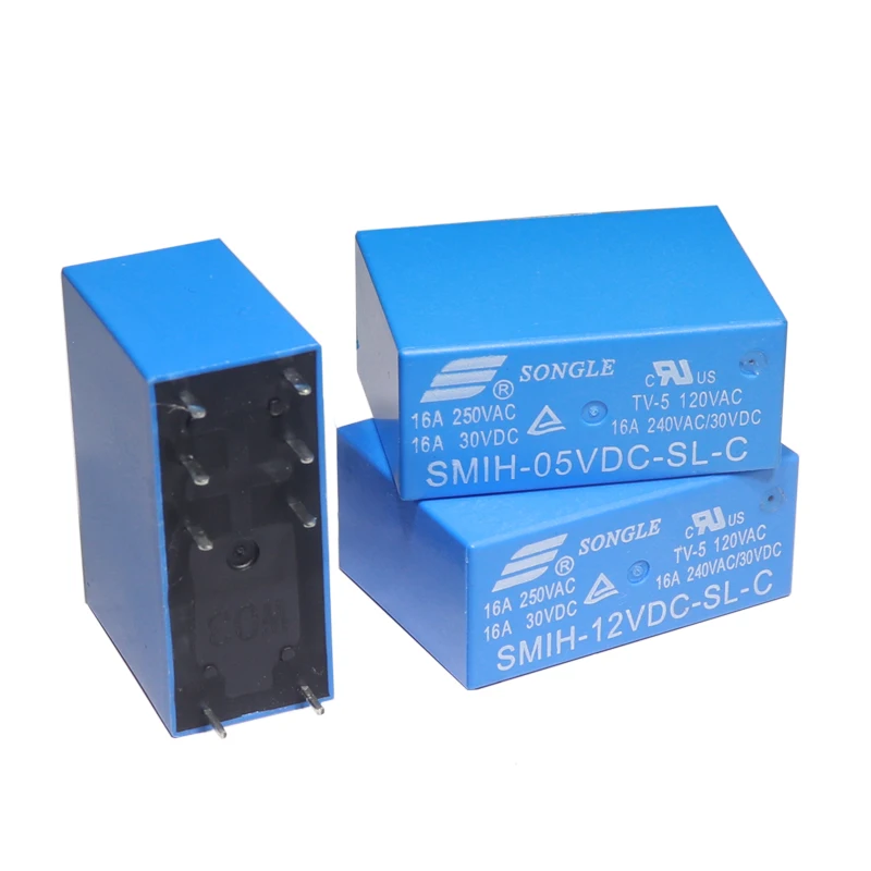 【2PCS】SMIH-05VDC-SL-C SMIH-12VDC-SL-C SMIH-24VDC-SL-A 5V 12V 24V 16A 6Pin A Set