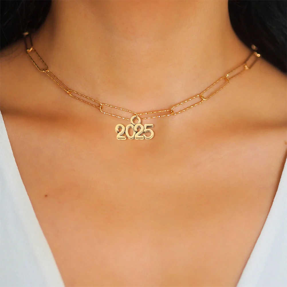 

50Pcs DIY Jewelry Charms 2025 Number Pendants Cute Accessories for Necklace Bracelet Making Supplies New Year 2025 Charms