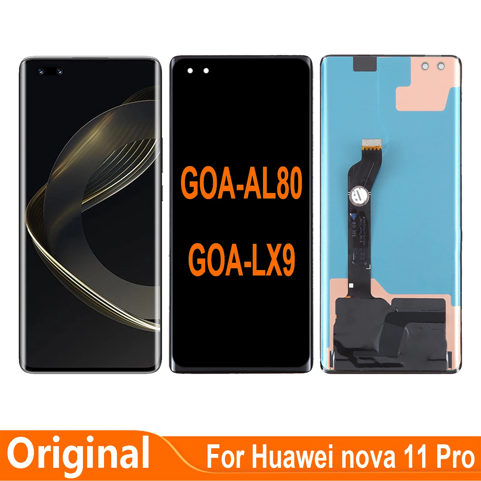 For Huawei Nova 11 Pro GOA-AL80 GOA-LX9 LCD Display Touch Screen Digitizer Assembly Parts