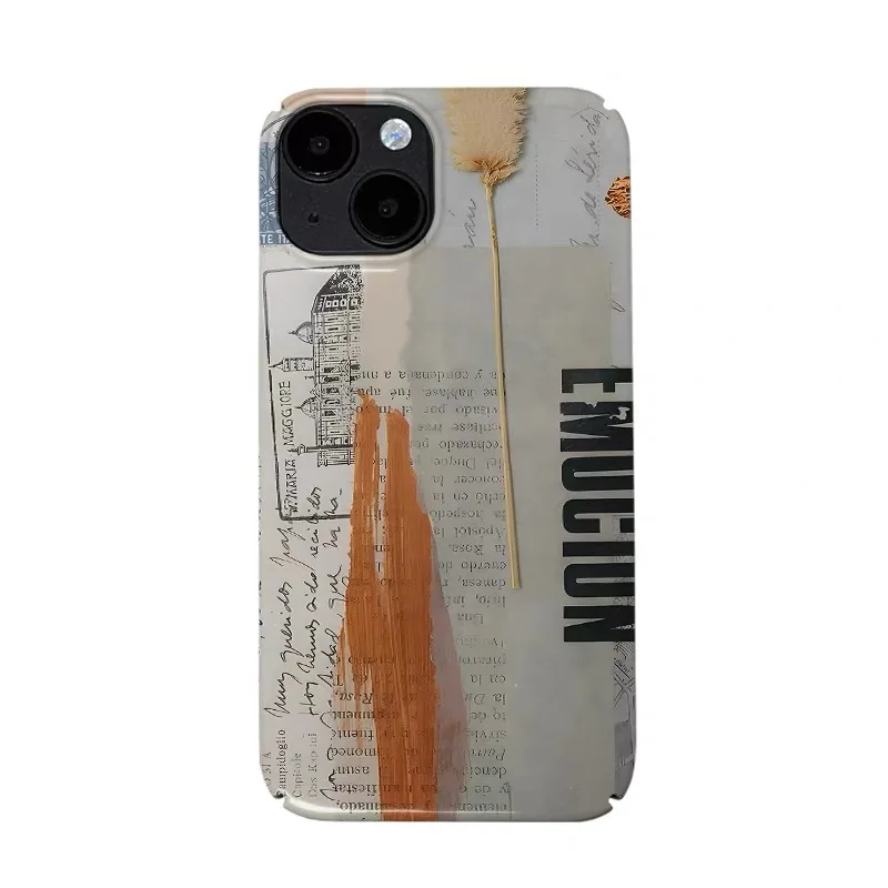 

Orange Poster Art in English Phone Case for IPHONE 17 Air 16E 15 PROMAX 14 Plus 13 12 MINI 11 PRO 16Plus XR Acrylic Phone Cover