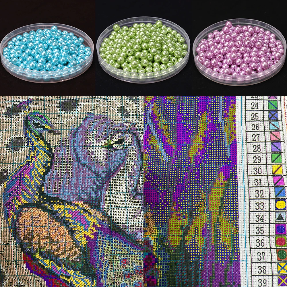 Bead embroidery Hat Home decor bead cross stitch 3mm pearl embroidery icons beads for needlework DIY Fishing line for beads