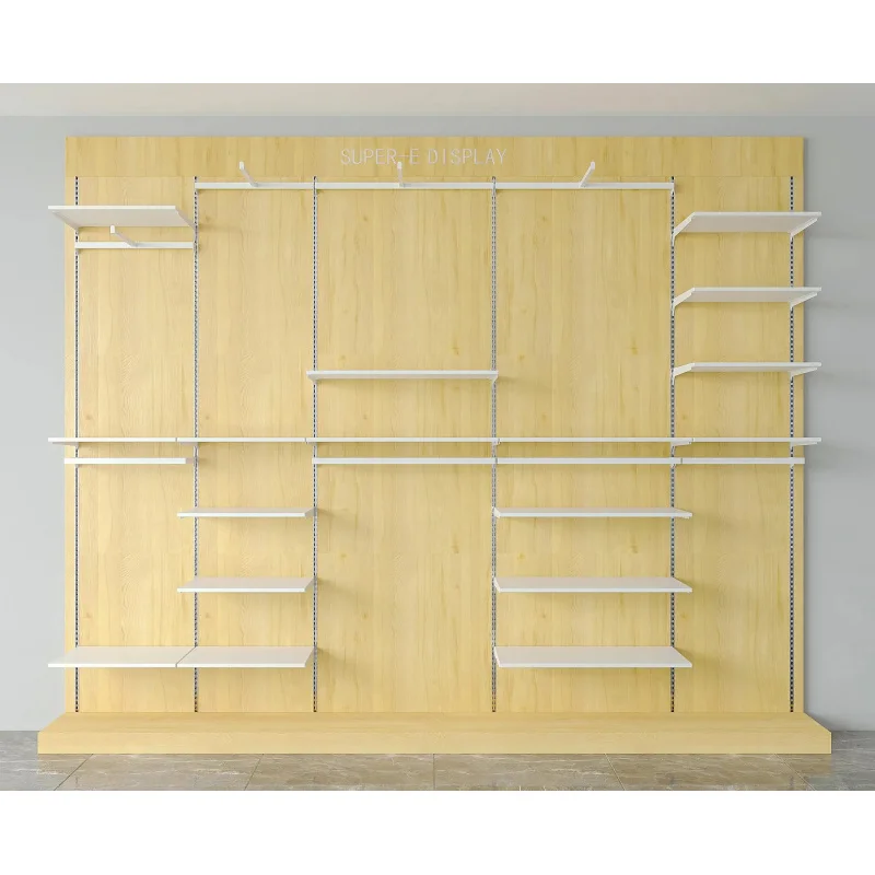 

Customize.Customizable LED Wooden Display Racks Supermarkets Wall-mounted Grocery Store Shelves on Sale