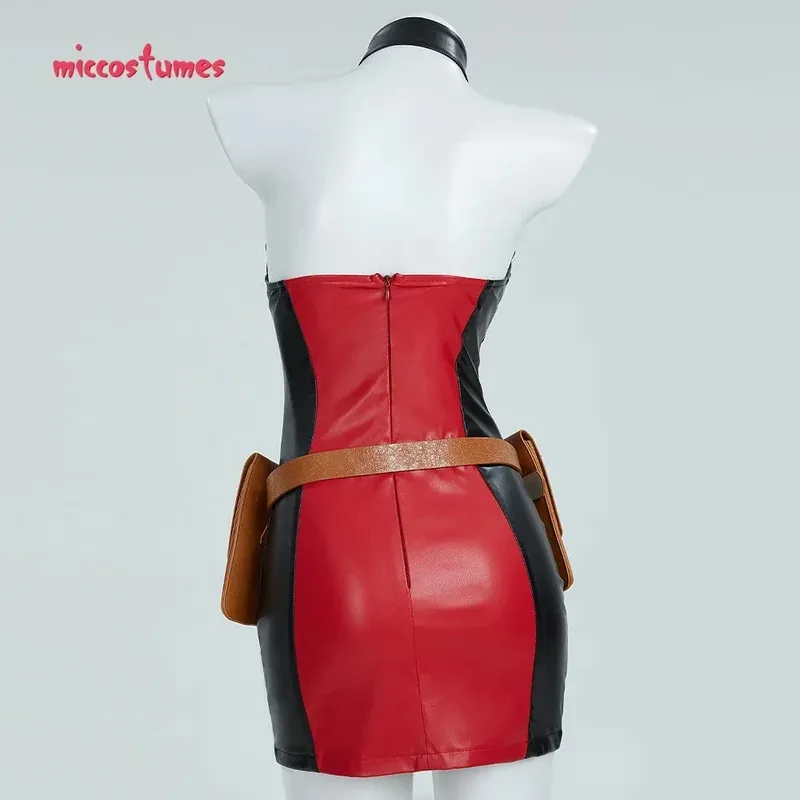 

CyMiccostumes Women's Costume Super Hero Cosplay Racing Suit Set Dress and Jacket with Eye Patch