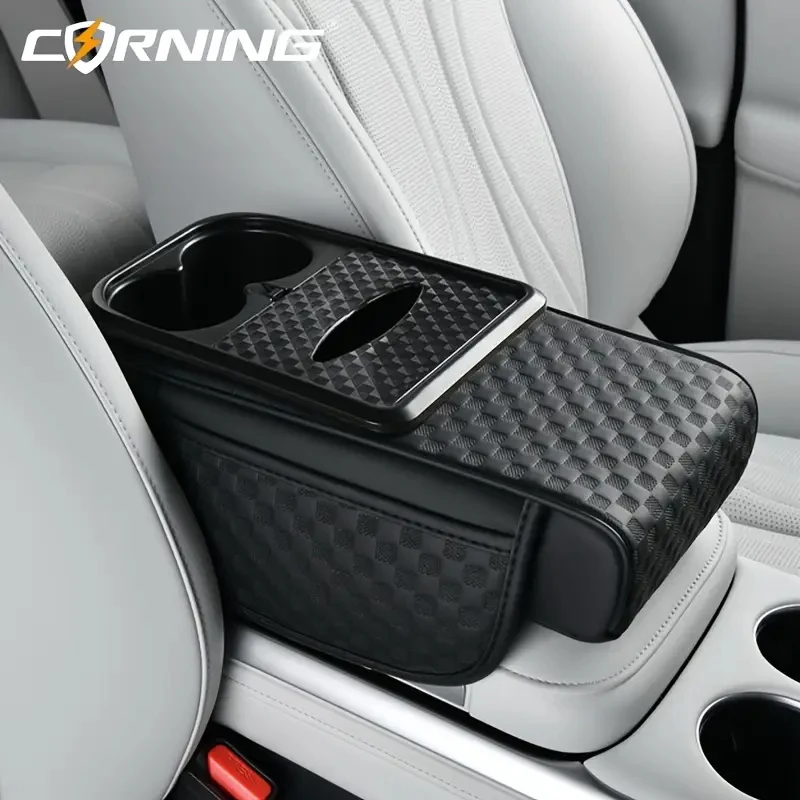 Auto Armlehne Verlängerung Kissen Multifunktionale 7,5 CM Verdicken Höhe Mittelkonsole Box Kissen Ellenbogen Unterstützung Pad Auto Organizer – Detail 8