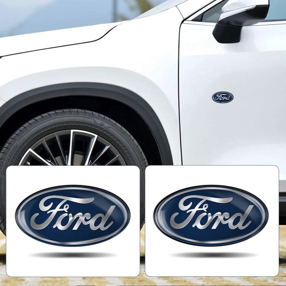 3D ABS Car Emblem Body Rear Trunk Decor Stickers Auto Accessories For Ford Fiesta Ranger Focus Kuga Mustang Transit Mondeos MK2