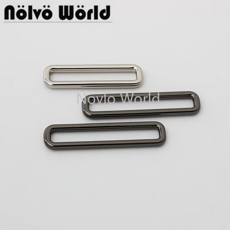 

10-50pcs 3.0mm line 12*38mm 12*45mm alloy die casting long square buckle for 2021 new designer suitcase luggage connector buckle