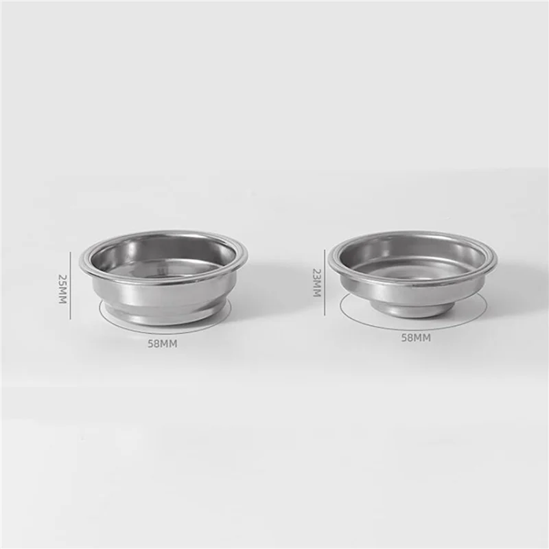 A44T 8PCS Stainless Steel 58Mm Coffee Tea Filter Basket For Espresso Coffee Machine Accessories Pressurized Powder Bowl