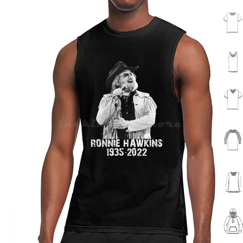 Ronnie Hawkins Tank Tops Print Cotton Ronnie Hawkins Supercroix The Band Ronnie Hawkins The Last Waltz Who Do You Love