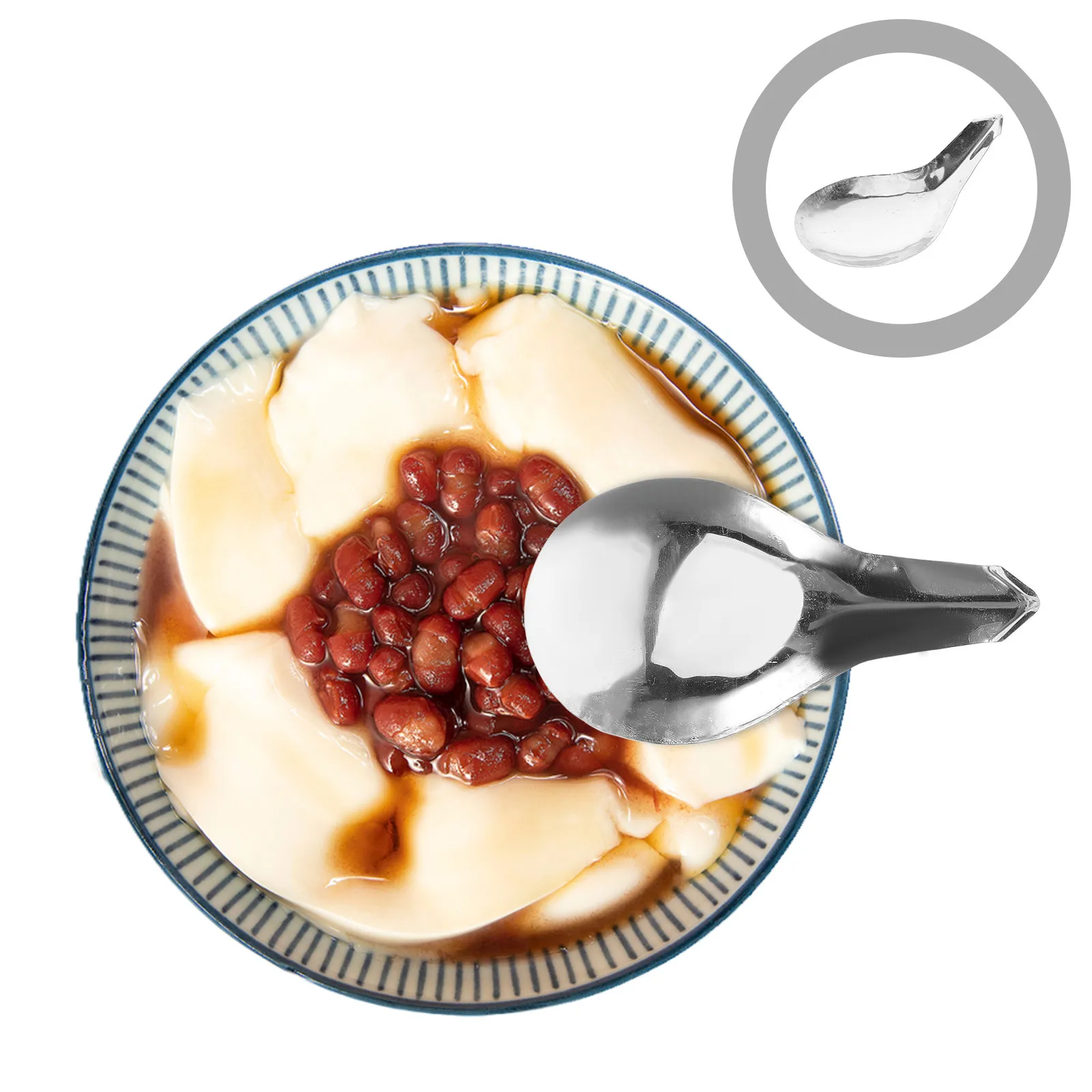 Cuchara para Tofu de Acero Inoxidable Premium, Cuchara Plana para Cocinar con Mango Ergonómico para Servir Tofu, Arroz, Frijoles, Gelatina, en Casa o en Restaurantes