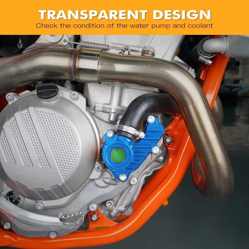 NICECNC For 2022 Husqvarna FE 250 350 FC 250 FC 350 FX 350 2017-2022 Motorcycle Transparent Water Pump Cover Gurad Aluminum - Image 2
