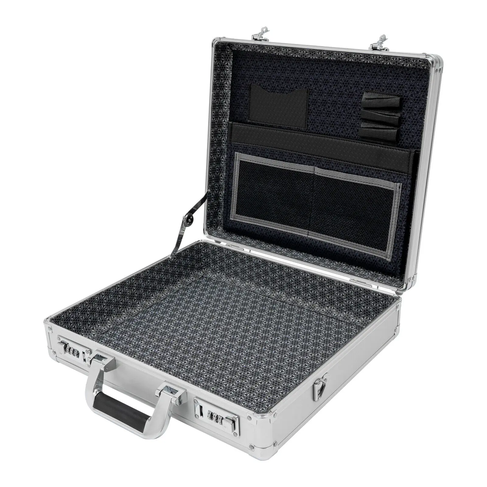 Hard Security Briefcase With Dual Combination Locks For Bussiness Men And Women