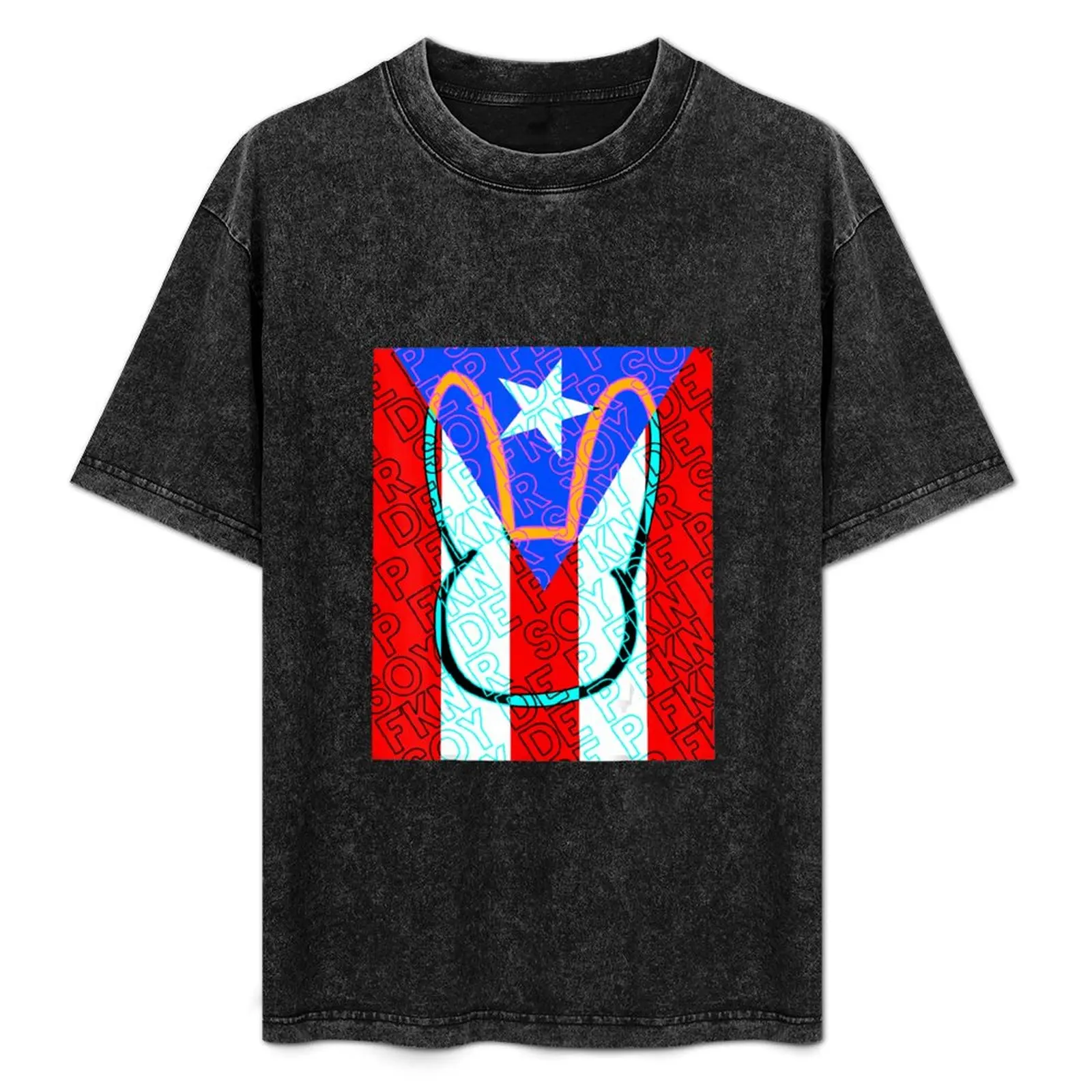 

Puerto Rico P FKN R FLAG - Trap Bunny Perreo Gift T-Shirt Basic Simple Design Short Sleeve Shirt