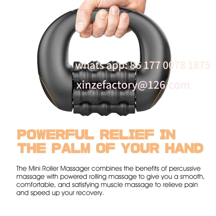 

Настраиваемый вращающийся перкуссивный массажер, 5-скоростное облегчение всего тела, ролик для восстановления глубоких тканей мышц для ног и ног