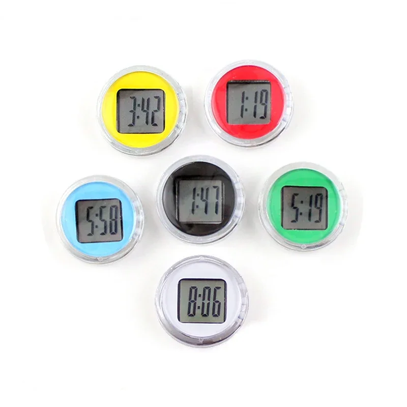 

Motorcycle Mini Waterproof Sticky Digital Display Clock Watch Universal Motorbike Automobiles Interior Decor Moto Accessories