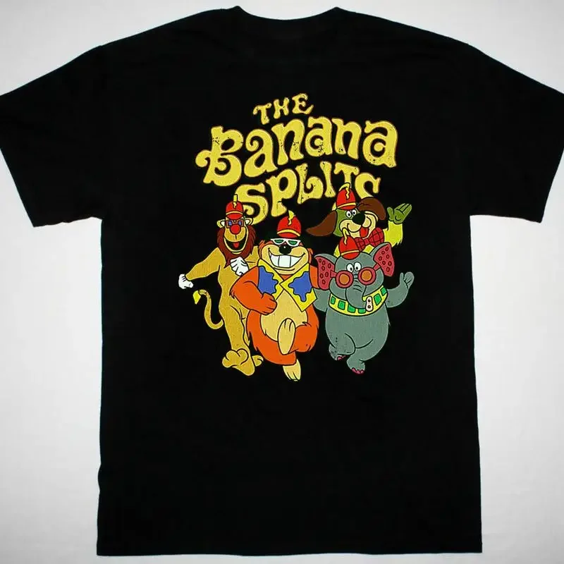 The Banana Splits RETRO T shirt black short sleeve All Sizes S 5Xl