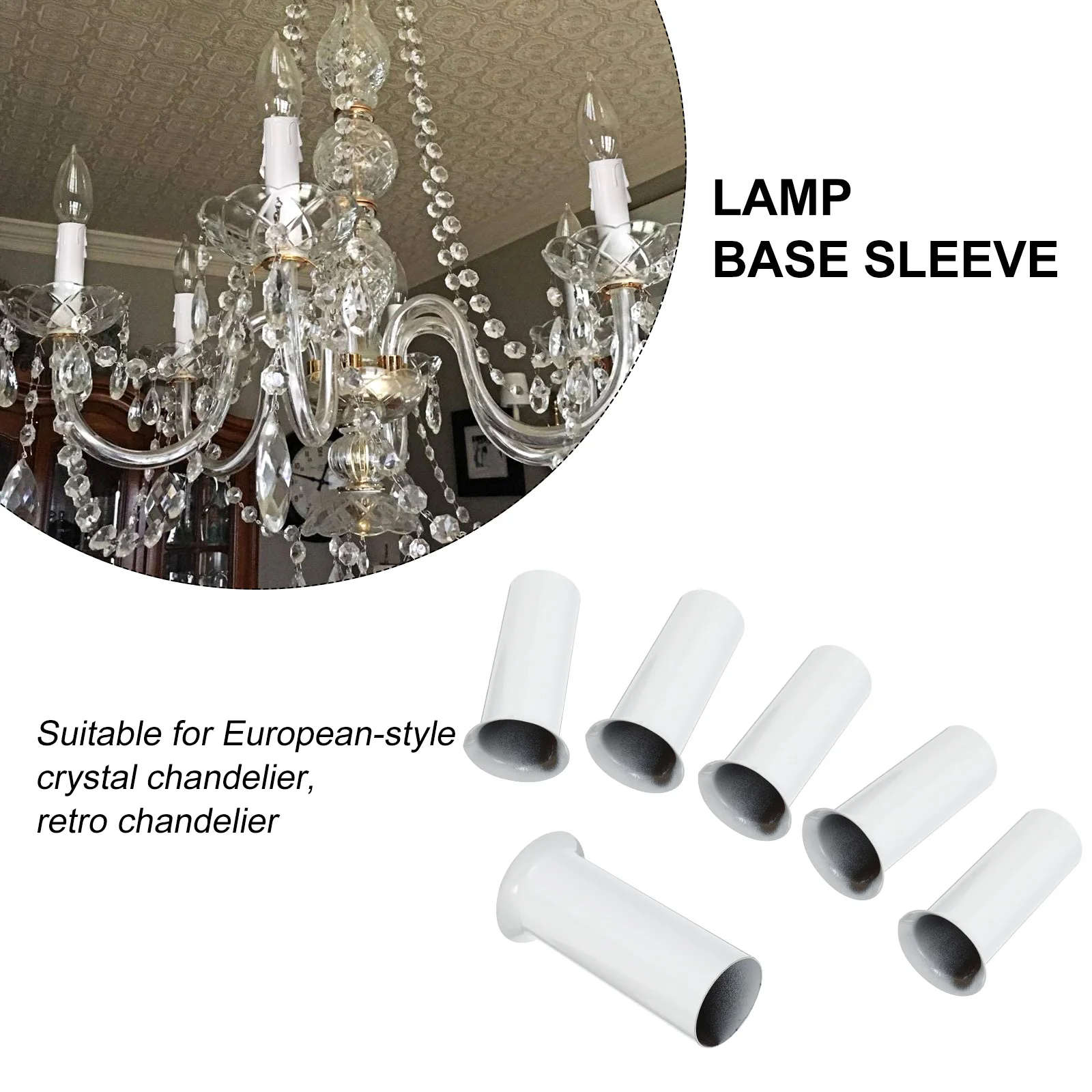 ปลอกฐานโคมไฟระย้าแบบพรีเมียม 12 ชิ้น หนา น้ำหนักเบา ใช้งานได้ยาวนาน