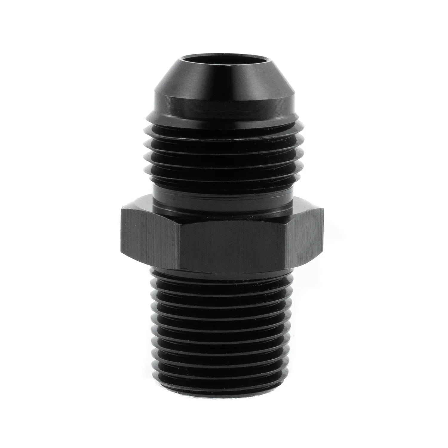 

3/8" NPT to -8AN Flare Male AN8 Straight Fitting Union Flare Adapter Black