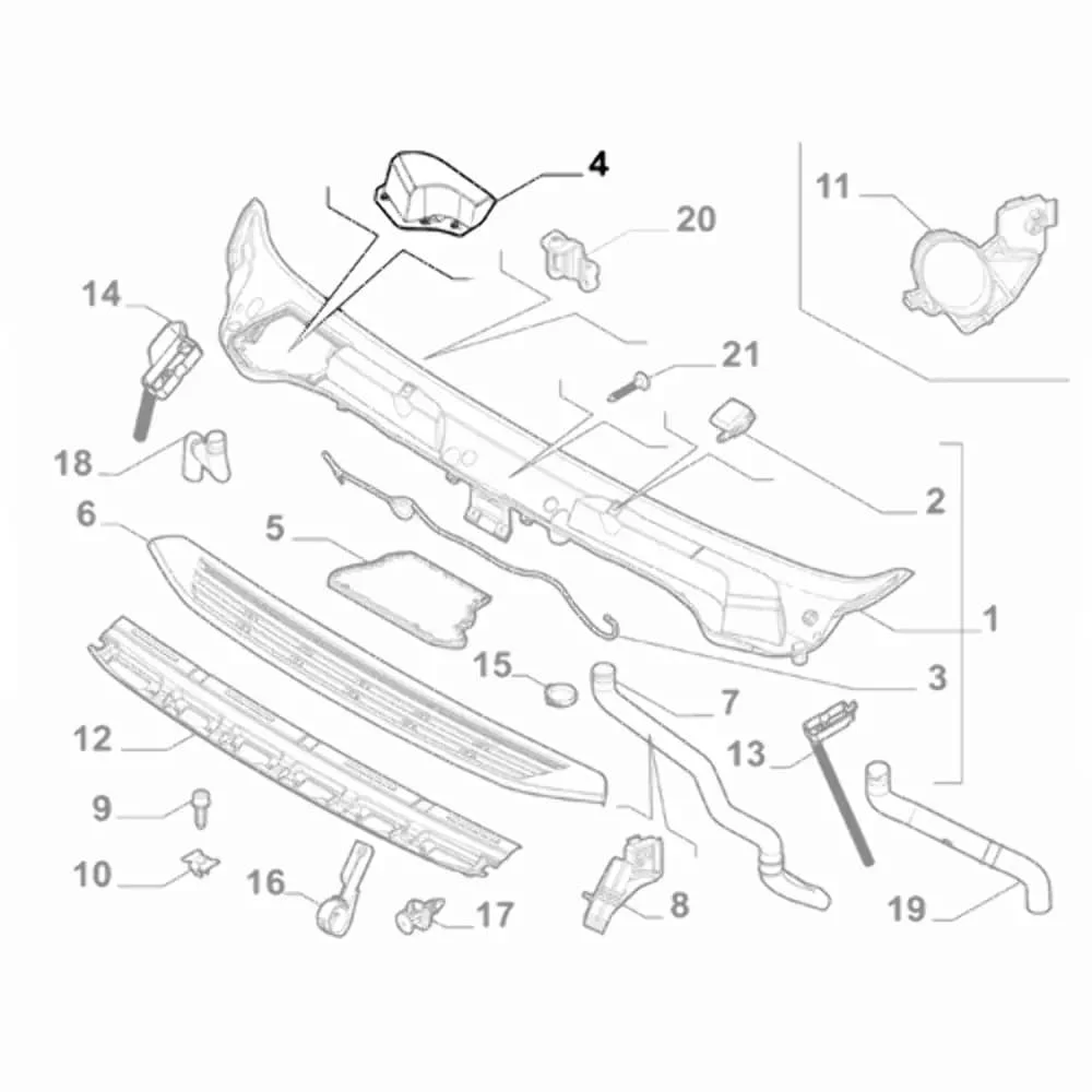 

Fits For Fiat Ducato Boxer Relay 2014-Onwards Front Scuttle Cover Cap Replacement 735620033 Car Exterior Accessories