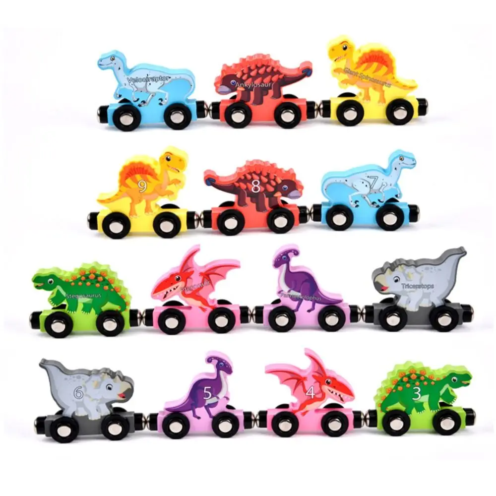 

Number /Animal/Fruits/Dinosaur Magnetic Wooden Train Toys Mathematical Operation Exercises Montessori Number Train Set