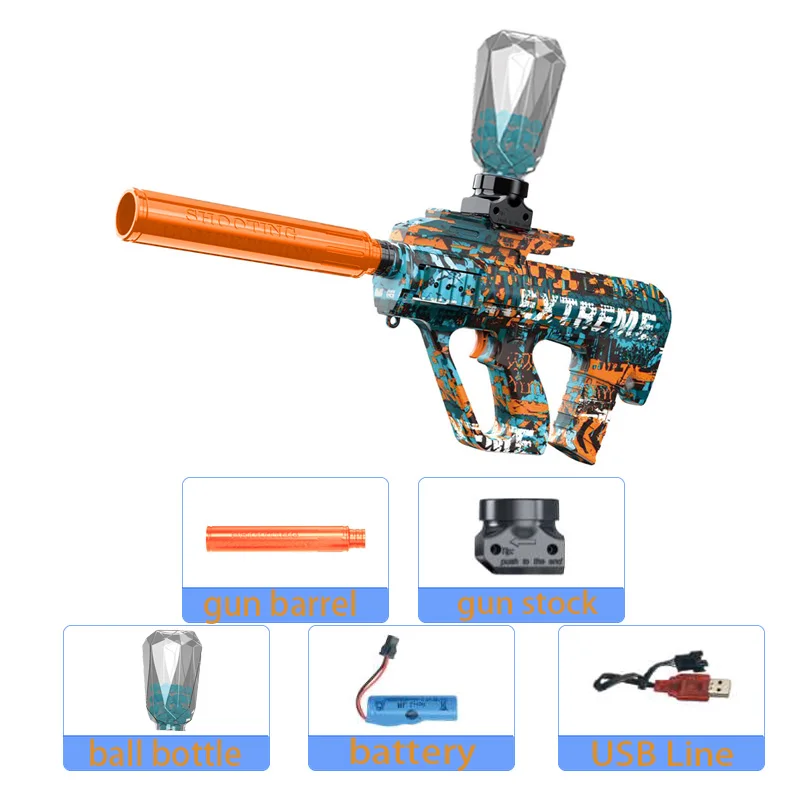 AUG بندقية لعبة الكرة الكهربائية الناسف مسدس اطلاق النار الرياضة لعبة في الهواء الطلق عالية السرعة قابلة للشحن لعبة تفاعلية لصبي الكبار هدية #5
