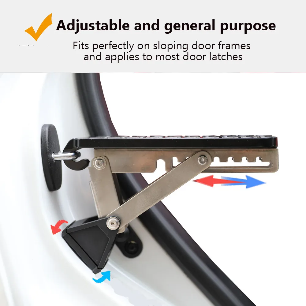 العالمي 440 رطل الألومنيوم حامل سقفي السيارة خطوة صالح مزلاج الباب على السطح حتى هوك حامل الدواسات لمعظم SUV لاقط الملحقات #5