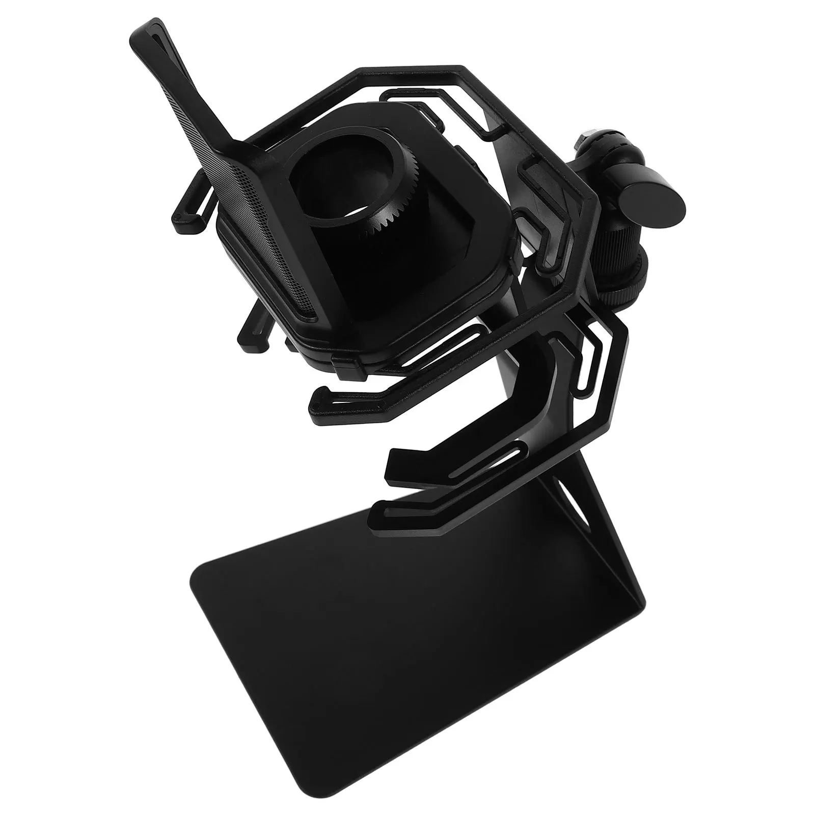 

Microphone Shock Mount Red With Pop Filter Universal Wave Mic Holder For Studio Livestreaming Desktop Recording Tabletop