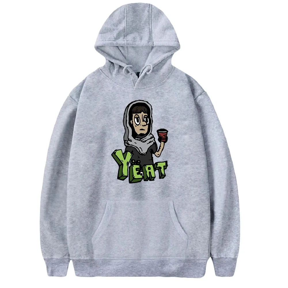 A unisex rap singer Yeat Merch hoodie, compressed sleeve T-shirt, casual style, hip-hop round neck, Homens e Mulhers, Frete