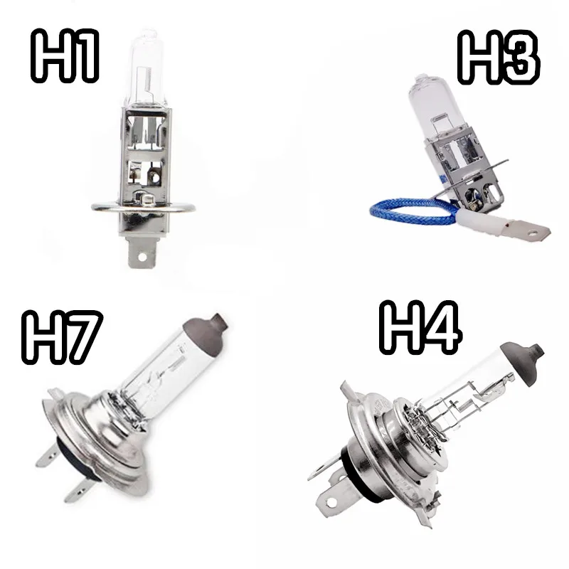 2 Pcs Car Halogen Bulbs Set H1 H3 H4 H7 12V55W Warm Yellow Headlight Fog Light Source HB2 9003 2300K