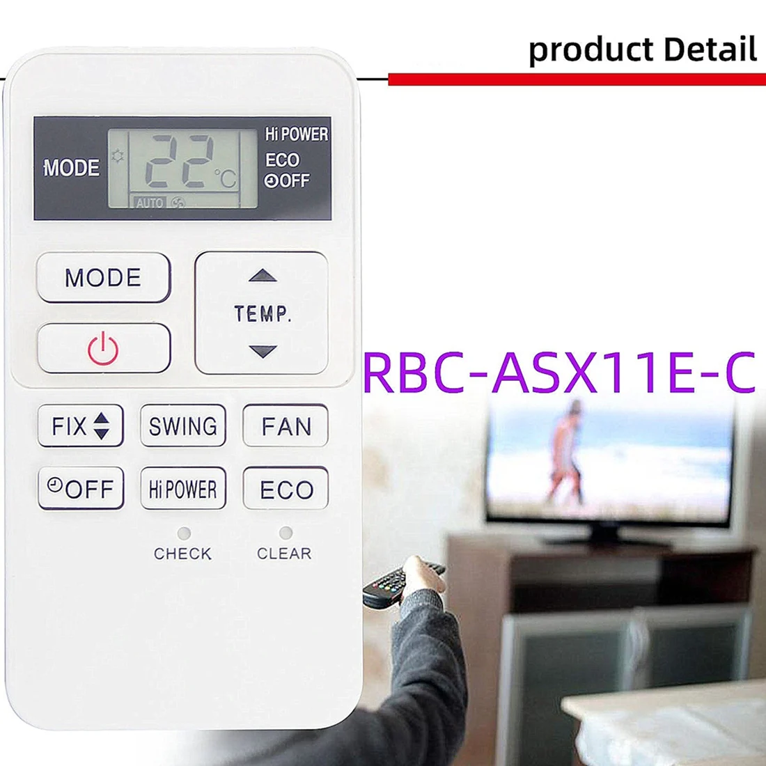 New AC Remote Control for Toshiba Air Conditioning RAS-07BKV-E RAS-077SKV-E6 RAS-107SKV-E6 RAS-137SKV-E6 RBC-ASX11E-C