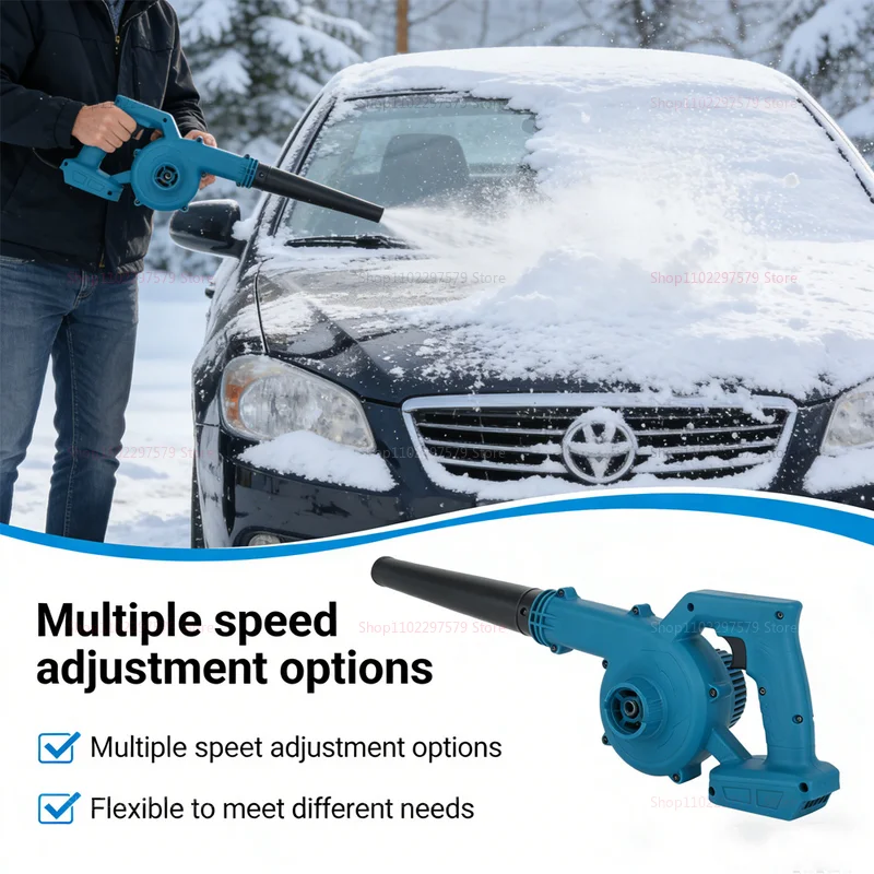 

Cordless Electric Air Blower 2-in-1 Handheld Leaf and Dust Collector Battery Powered Cleaner for Home Garage Workshop No Battery