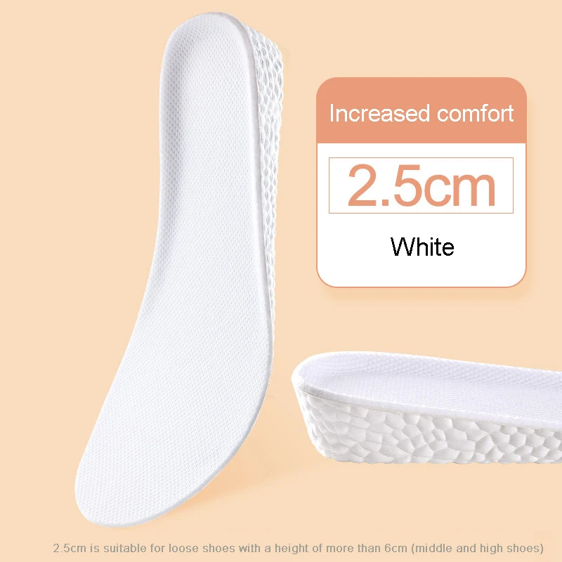 1Pair Shock Absorbing Sole Elastic Insoles for Sports Shoes Men's Women's Height Increase Insoles Soft and Comfortable Insoles, image 12