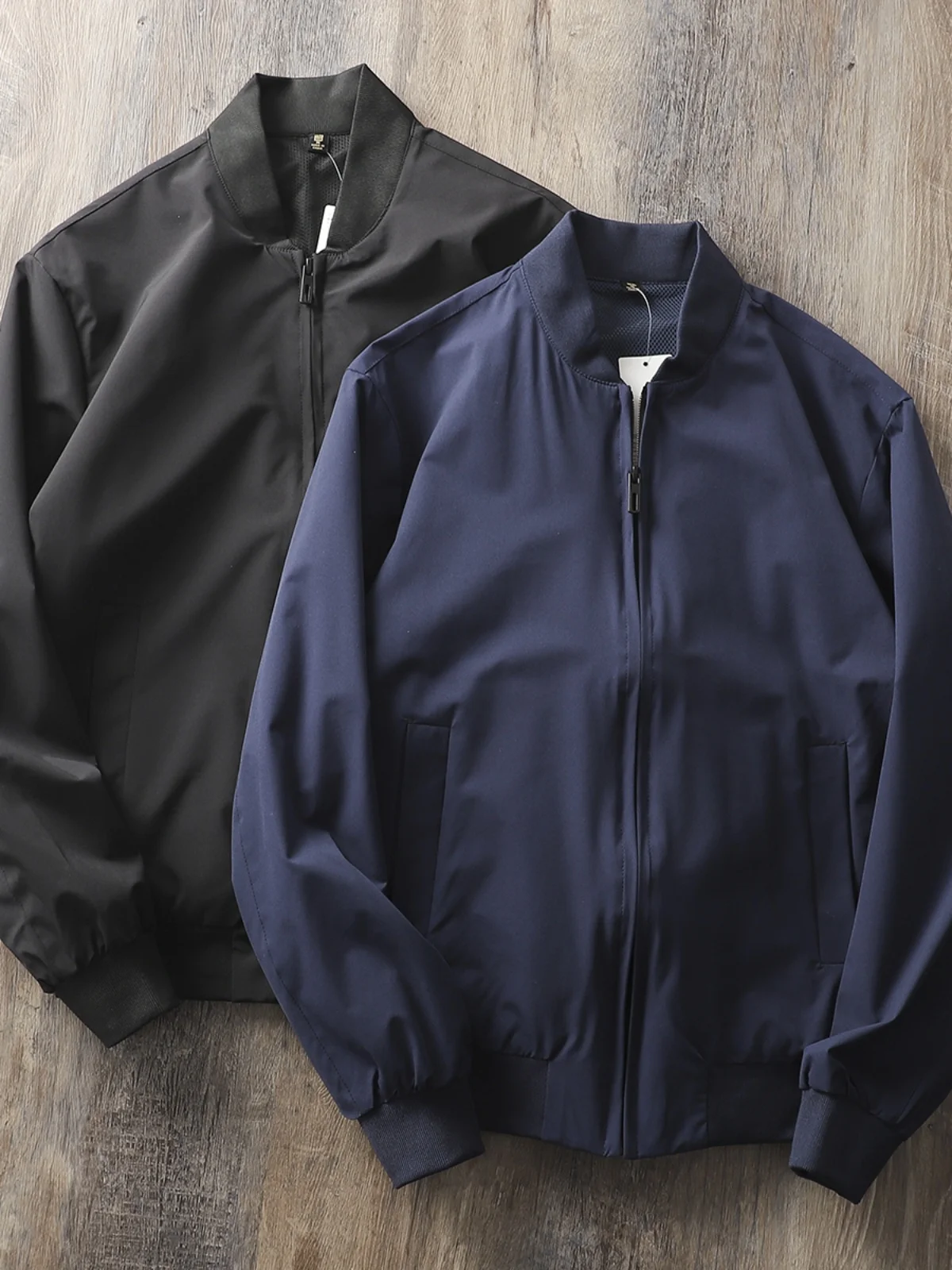 

Faionable Men's Baseball Collar Flight Jaet Autumn Casual Outerwear Single Clip Tag Youthful Vitali Sle Long Sve