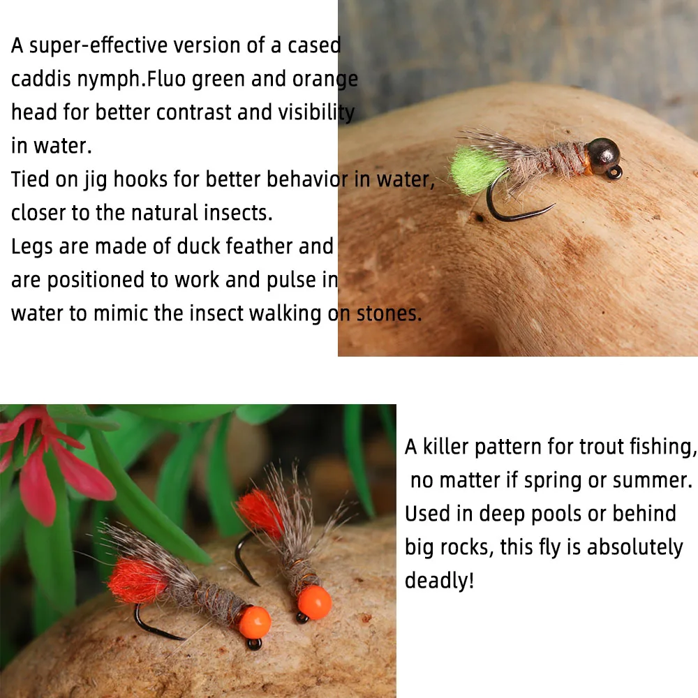 # 12 # 14 حبة التنغستن رئيس مختلس النظر العلبة Barbless تهزهز حورية غرق سريع لسمك السلمون المرقط Grayling Bluegill حمامات السباحة العميقة الصيد إغراء #3