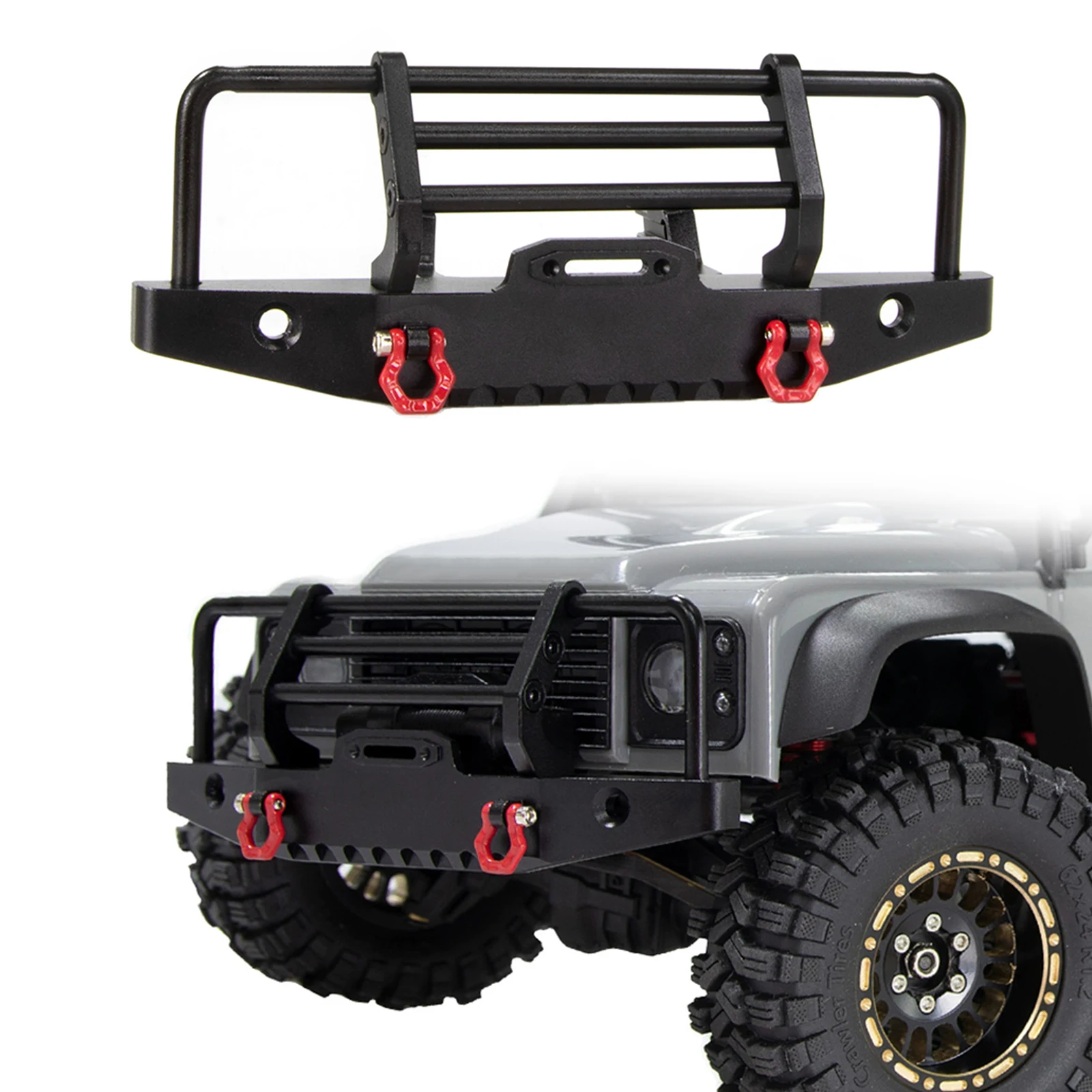 

Front Bumper with Tow Hook For 1/18 Traxxas TRX-4M Defender RC Upgrade