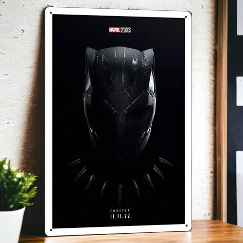 Черная пантера: Wakanda Forever 2022, металлический кинопостер, Оловянная вывеска, пленка 8 дюймов x 12 дюймов Черная пантера: Wakanda Forever 2022, металлический кинопостер, Оловянная вывеска, пленка 8 дюймов x 12 дюймов