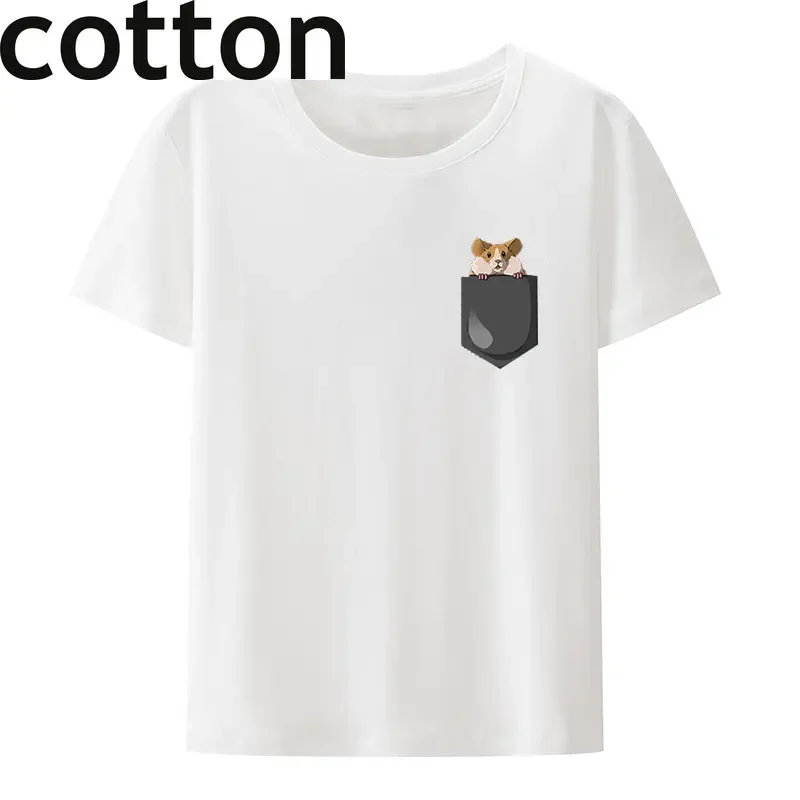 

Cartoon Hamster T-shirt Creative Trend Roupas Koszulki Comfortable Unique Classic De Mujer Summer Clothes for Women Slim Retro