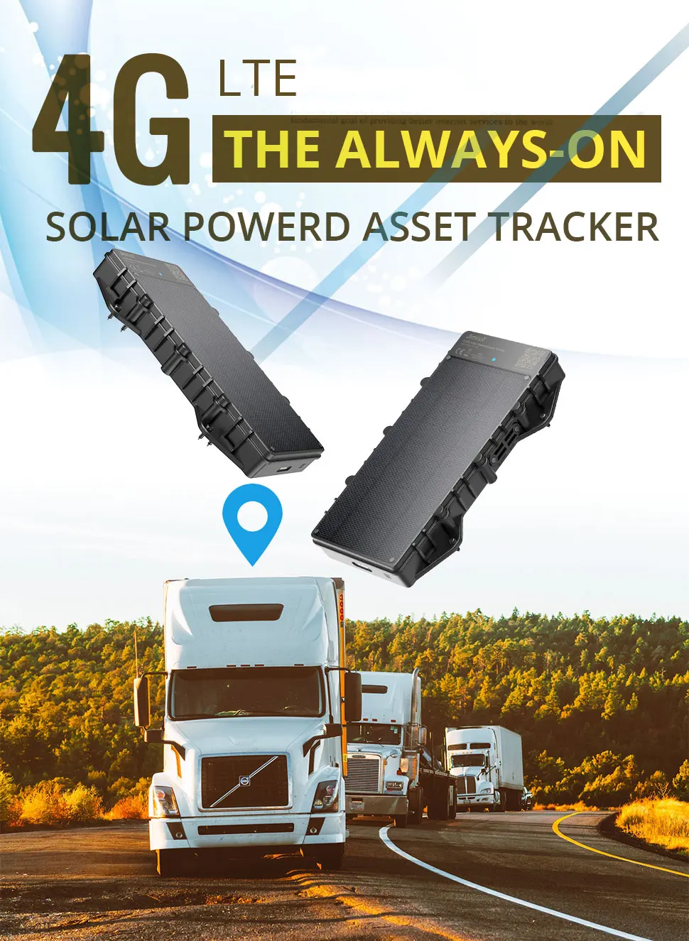 LL303 4G Solar Power Magnetic GPS Tracker 10000 mAh Battery Long Standby GPS Locator